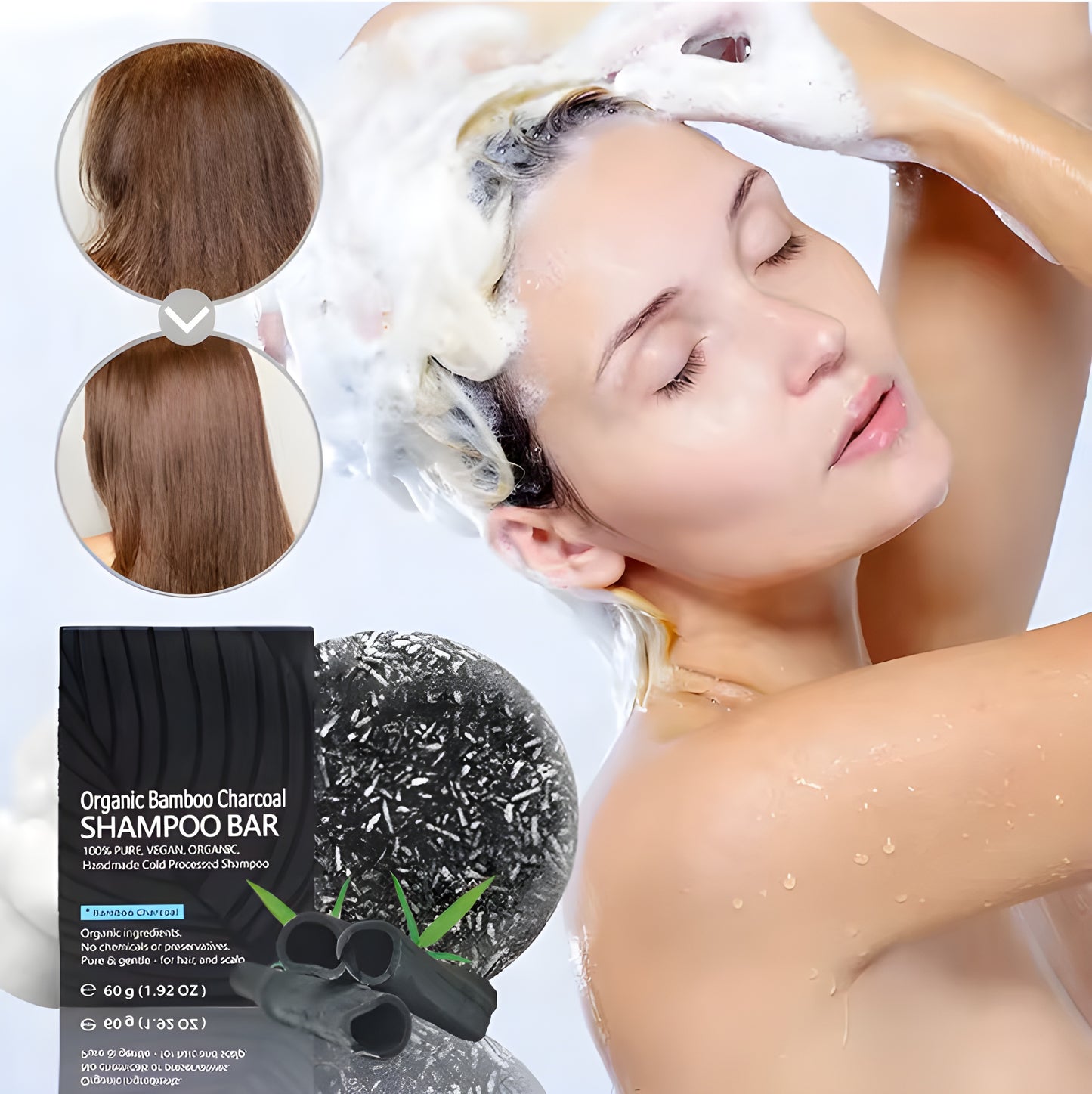 Organic Bamboo Charcoal Shampoo Bar