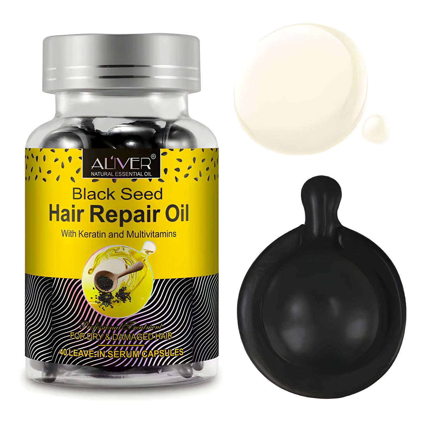 Professional Treatment Black Seed Hair Repair Oil Capsule