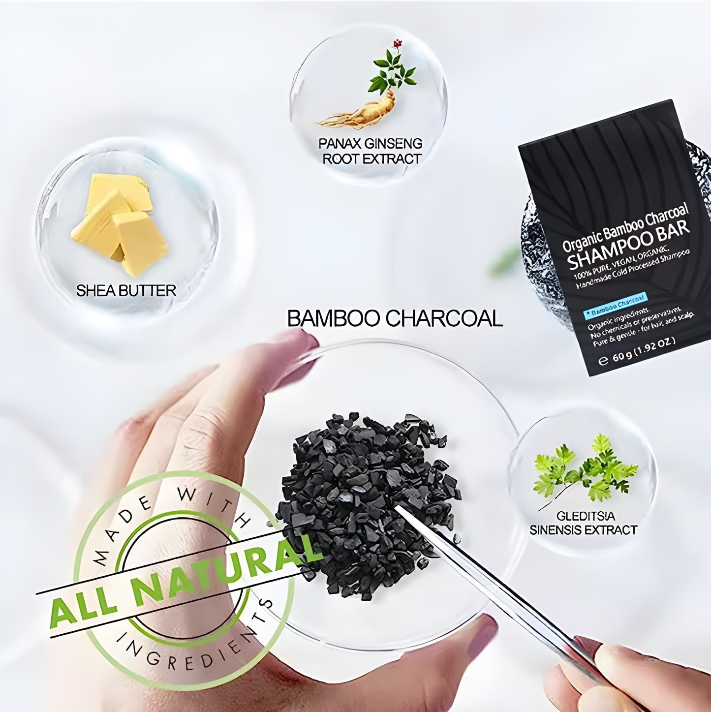 Organic Bamboo Charcoal Shampoo Bar