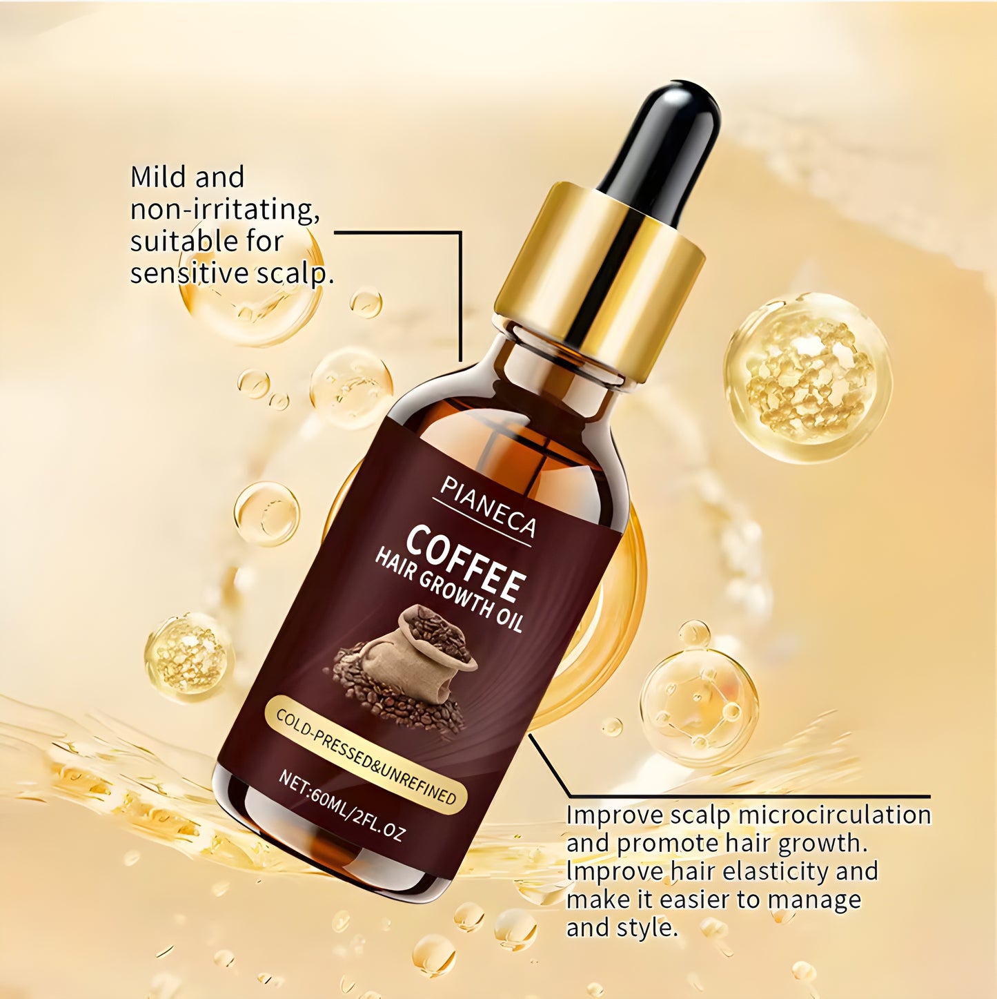 Coffee Extract Oil for Hair Repair