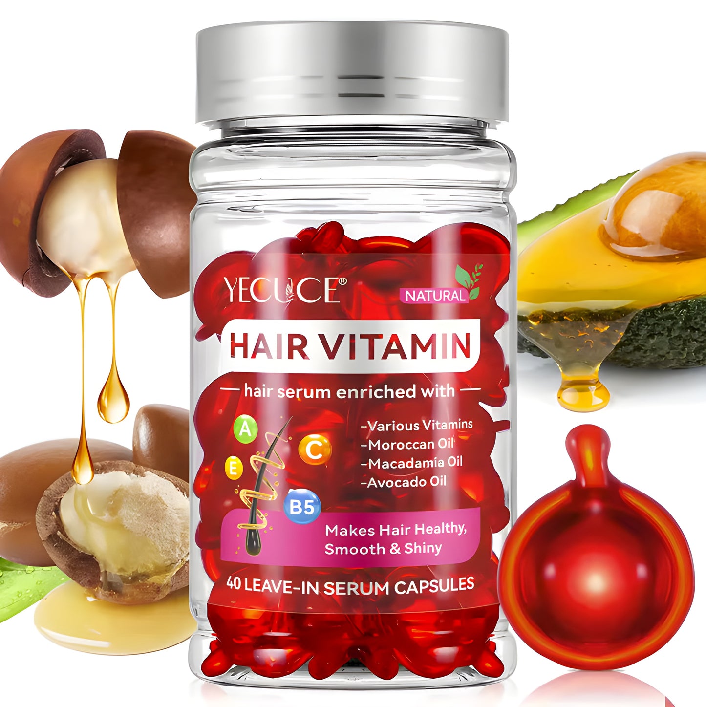 Hair Vitamin Serum Moroccan Macadamia Avocado Oil