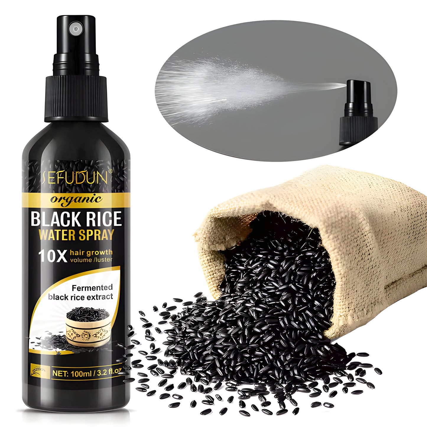 Hair Loss Treatment Biotin Black Rice Water Spray