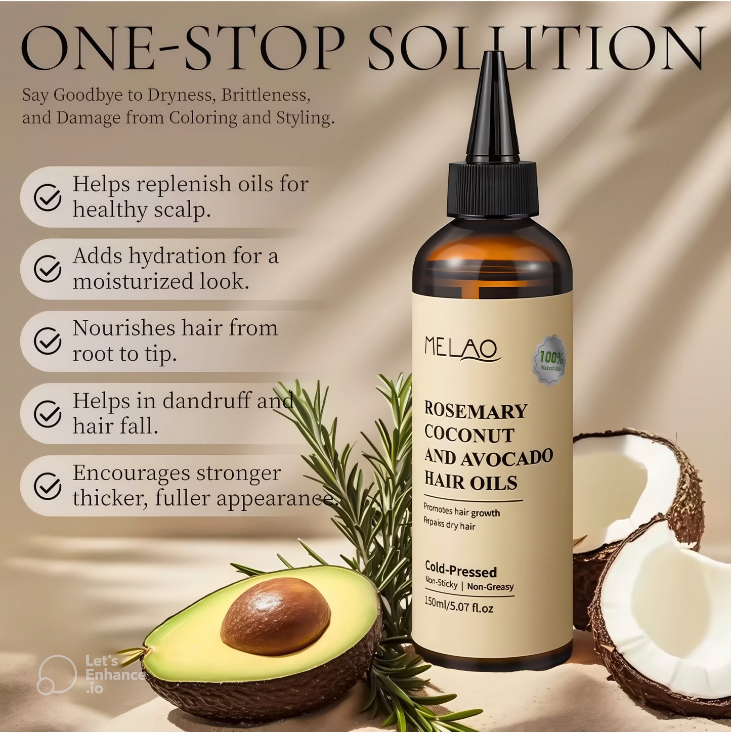 Hair Growth Oil Rosemary, Coconut & Avocado
