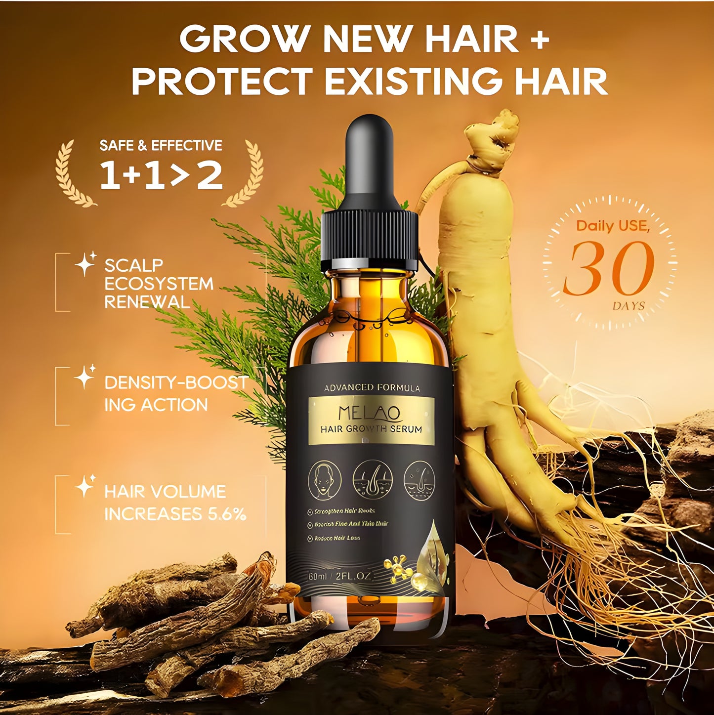 Natural Herbal Hair Growth Serum Oil