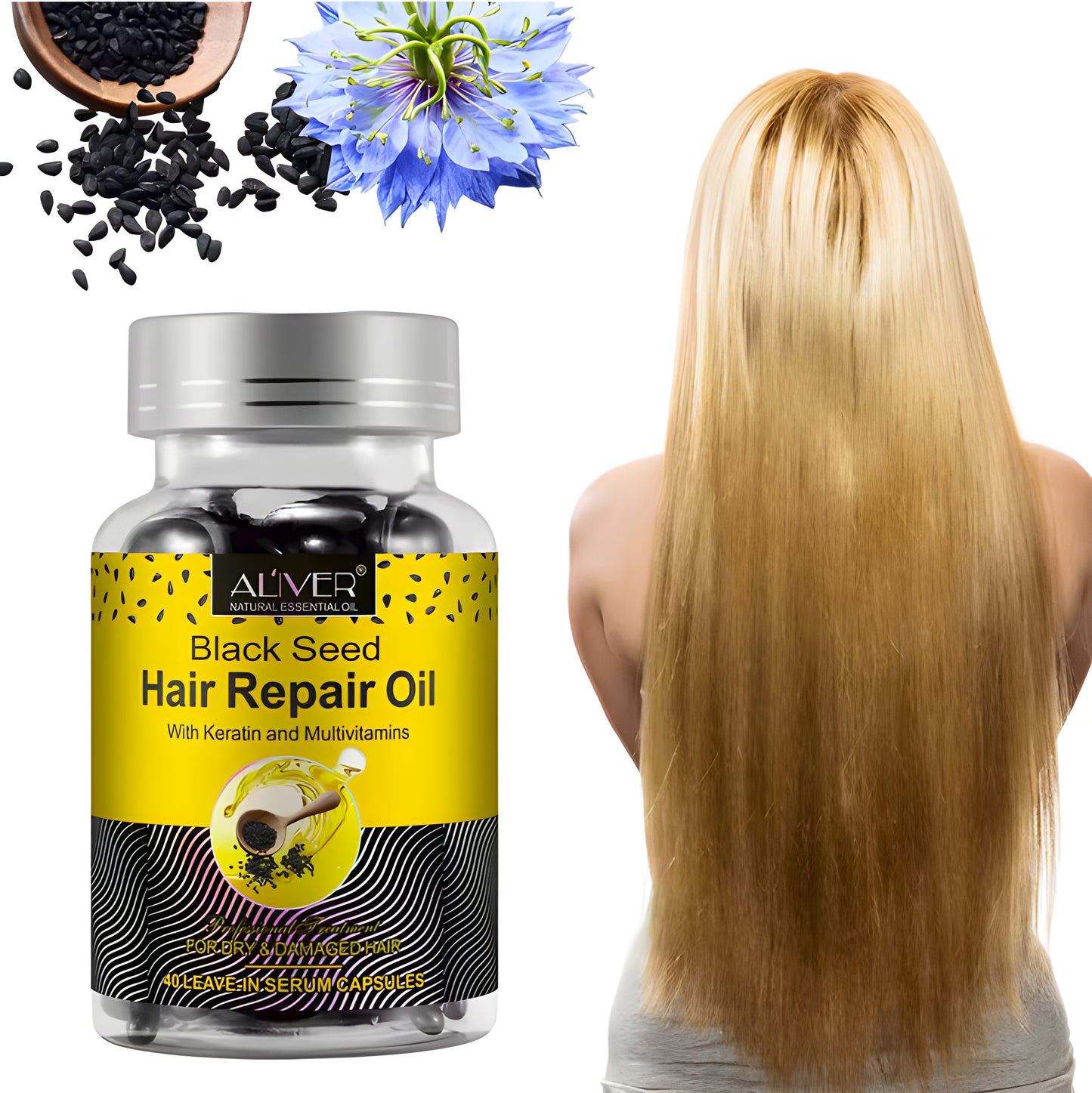 Professional Treatment Black Seed Hair Repair Oil Capsule