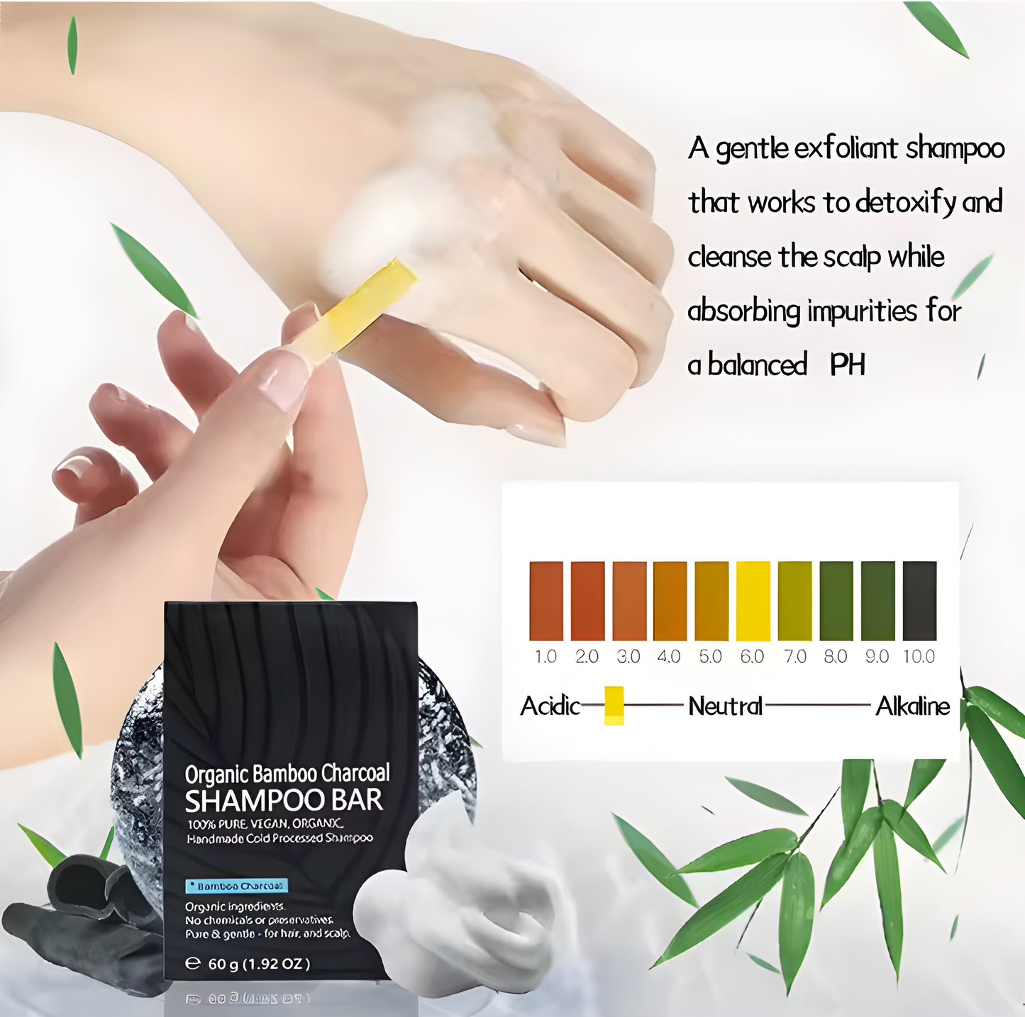 Organic Bamboo Charcoal Shampoo Bar