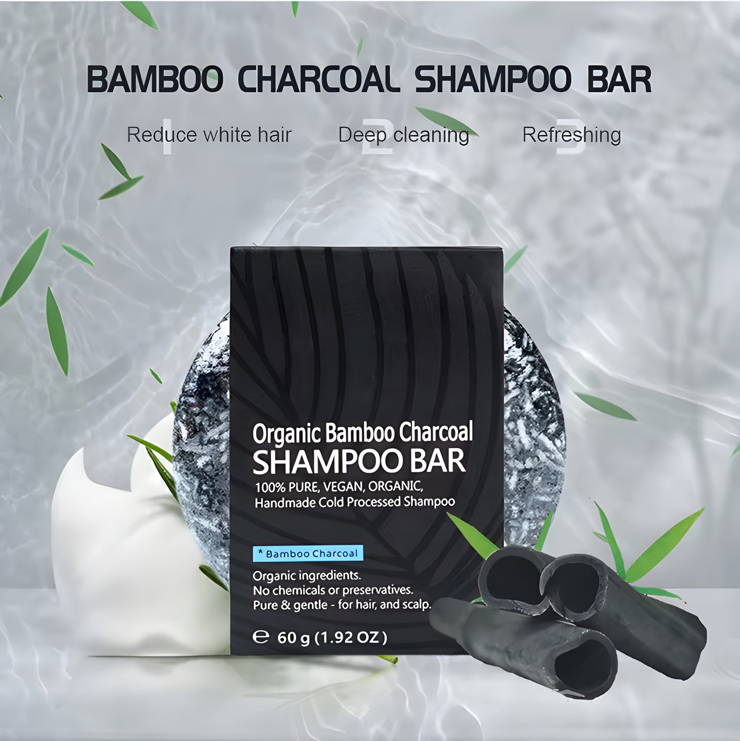 Organic Bamboo Charcoal Shampoo Bar