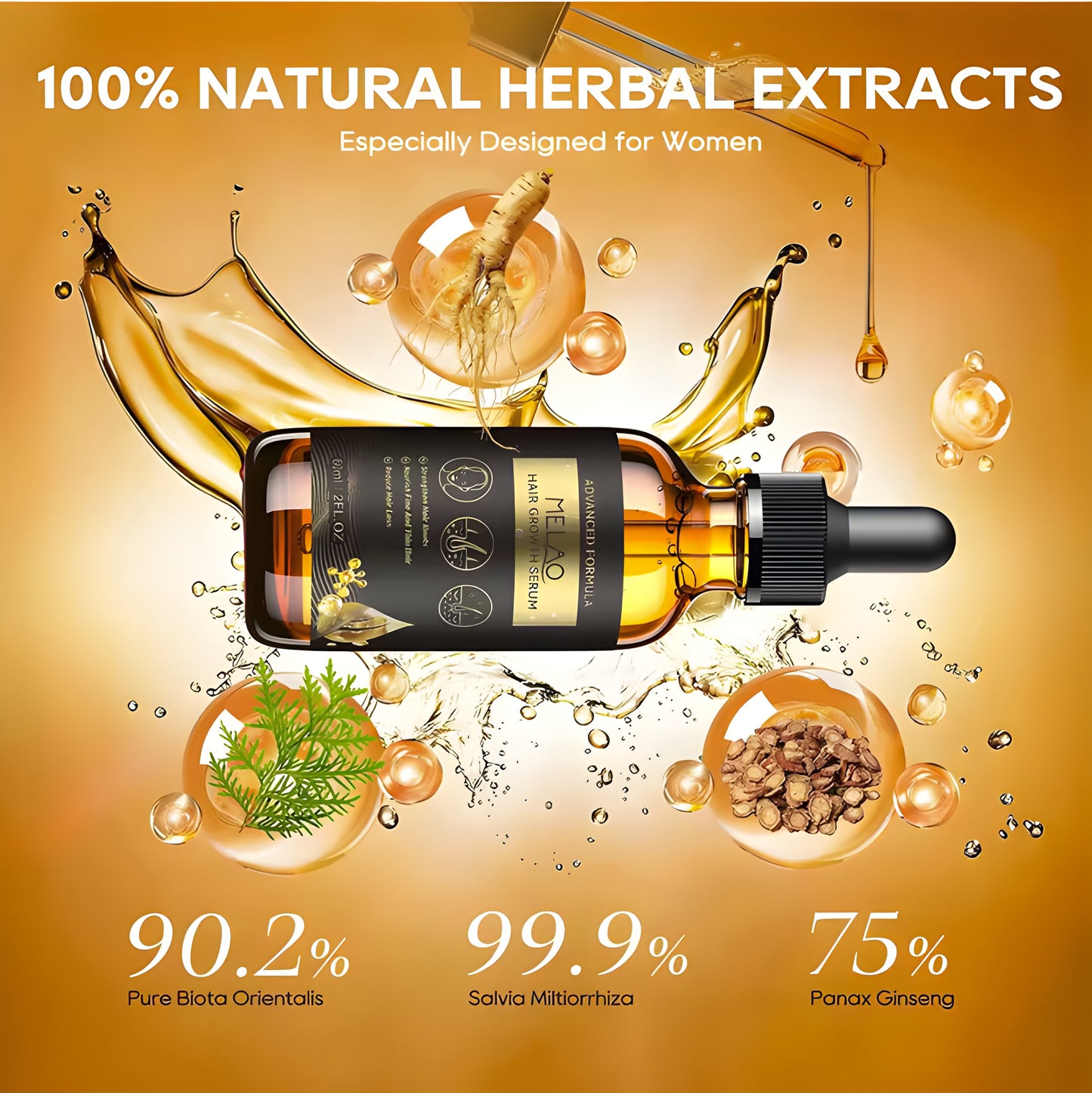 Natural Herbal Hair Growth Serum Oil