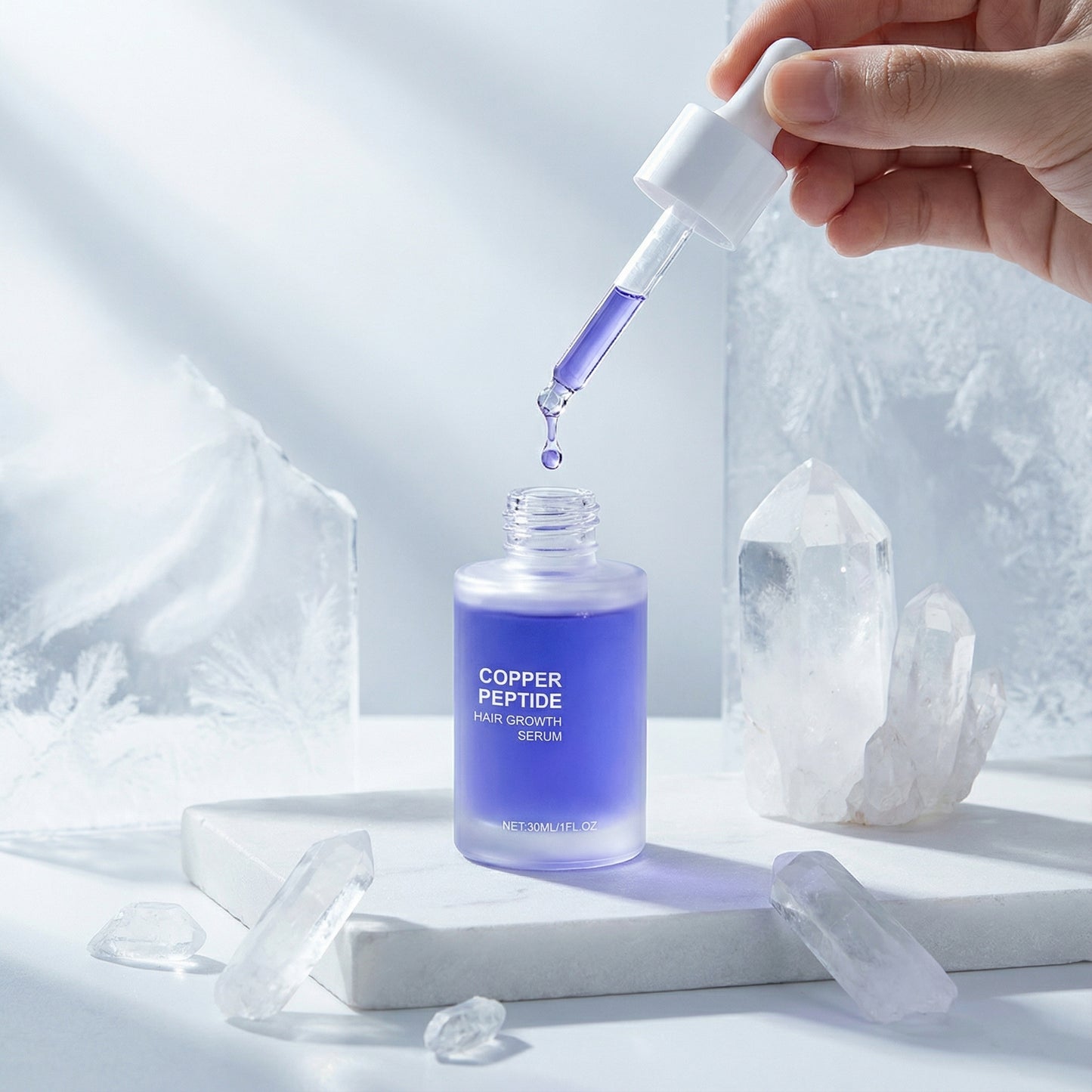 Ser Anti-Cădere cu GHK-Cu pentru Regenerare & Densitate - Copper Peptide Hair Growth Serum