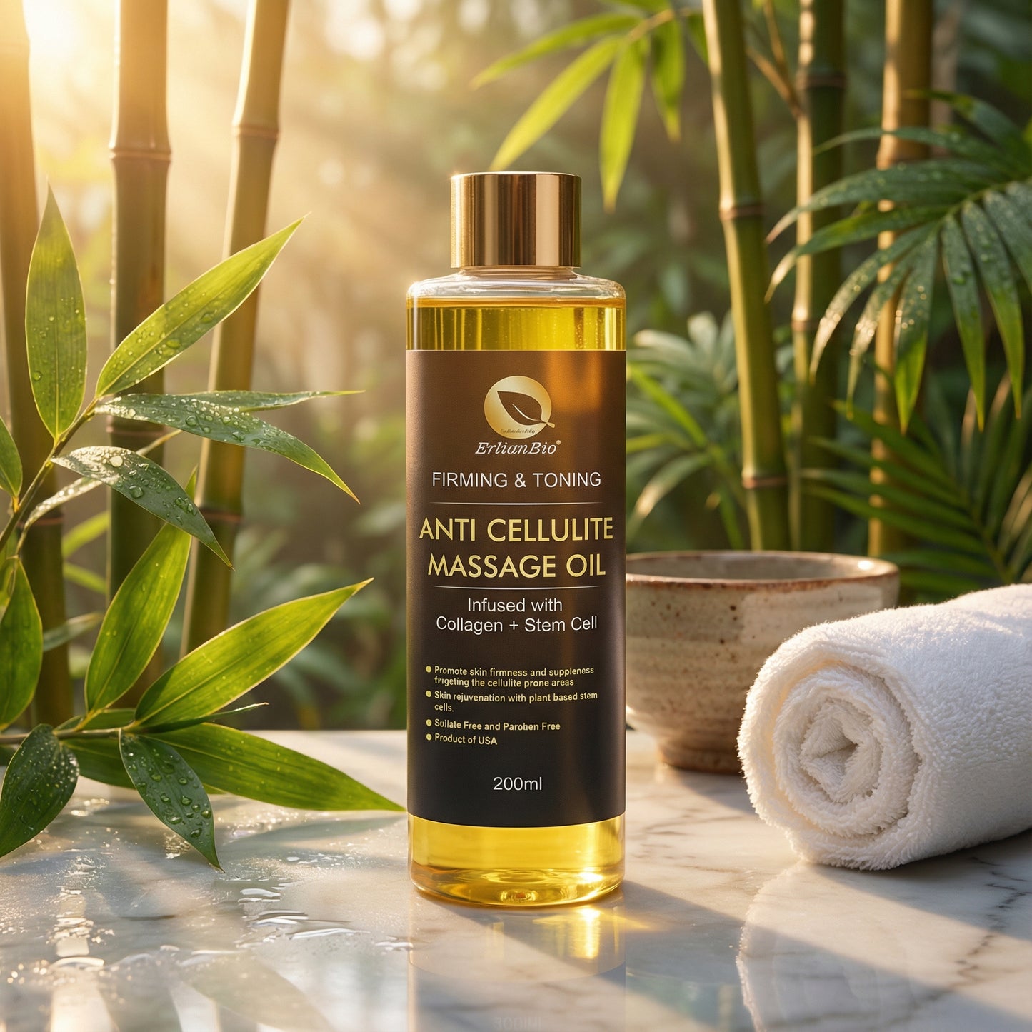 Ulei Anti-Celulitic cu Colagen & Celule Stem - Reducere Celulită, Fermitate și Tonifiere