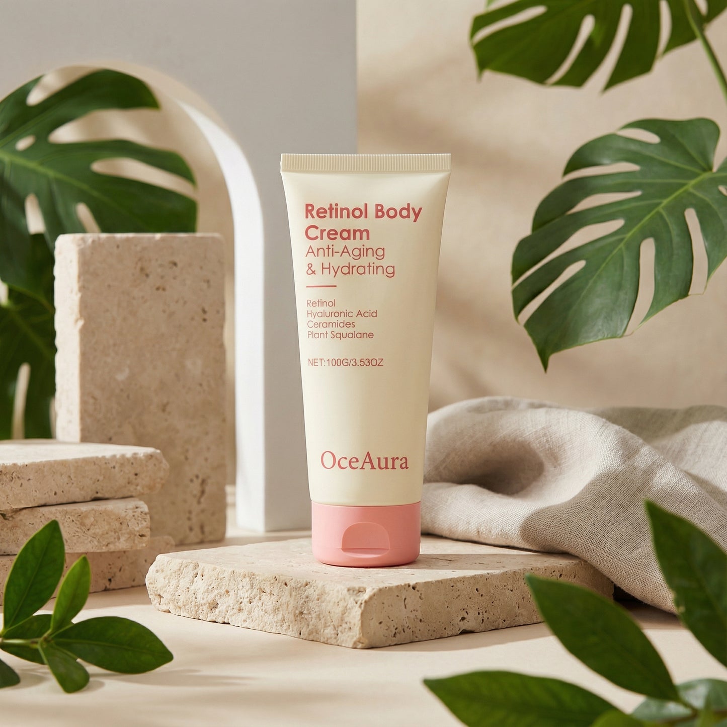 Cremă Corporală Anti-Aging cu Retinol, Acid Hialuronic & Ceramide - Retinol Body Cream