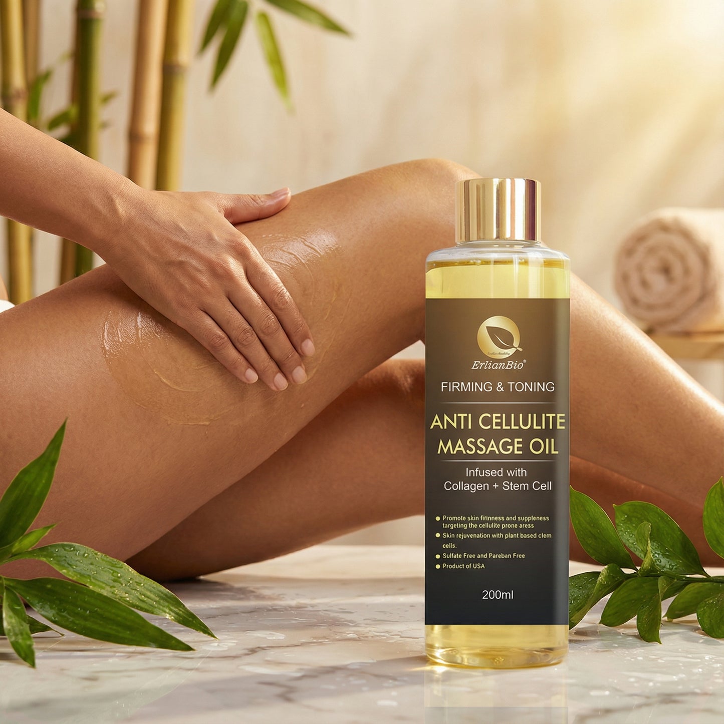 Ulei Anti-Celulitic cu Colagen & Celule Stem - Reducere Celulită, Fermitate și Tonifiere