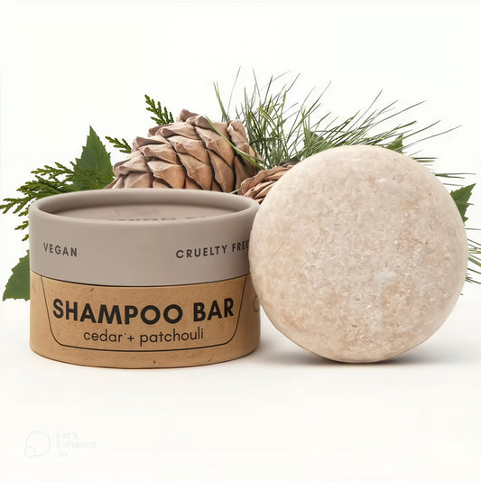 Eco-friendly Organic Solid Cedar + Patchouli Handmade Shampoo Bar Soap
