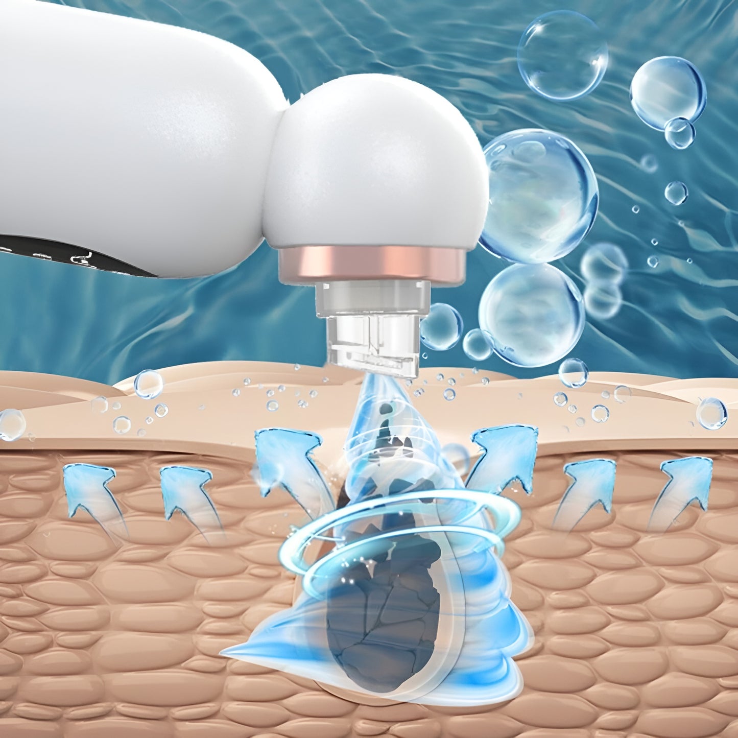 Aparat de Curățare Facială cu Apă & Aspirație – Curățare Profundă, Hidratare și Luminozitate Instantă