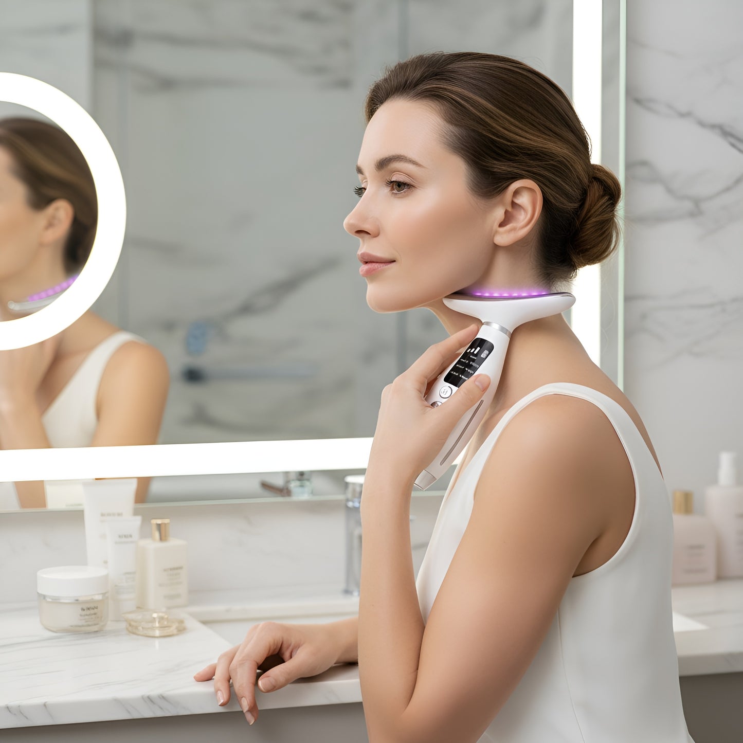 Dispozitiv Facial LED pentru Masaj, Curățare, Lifting și Anti-Aging - Beauty & Face Lifting Device