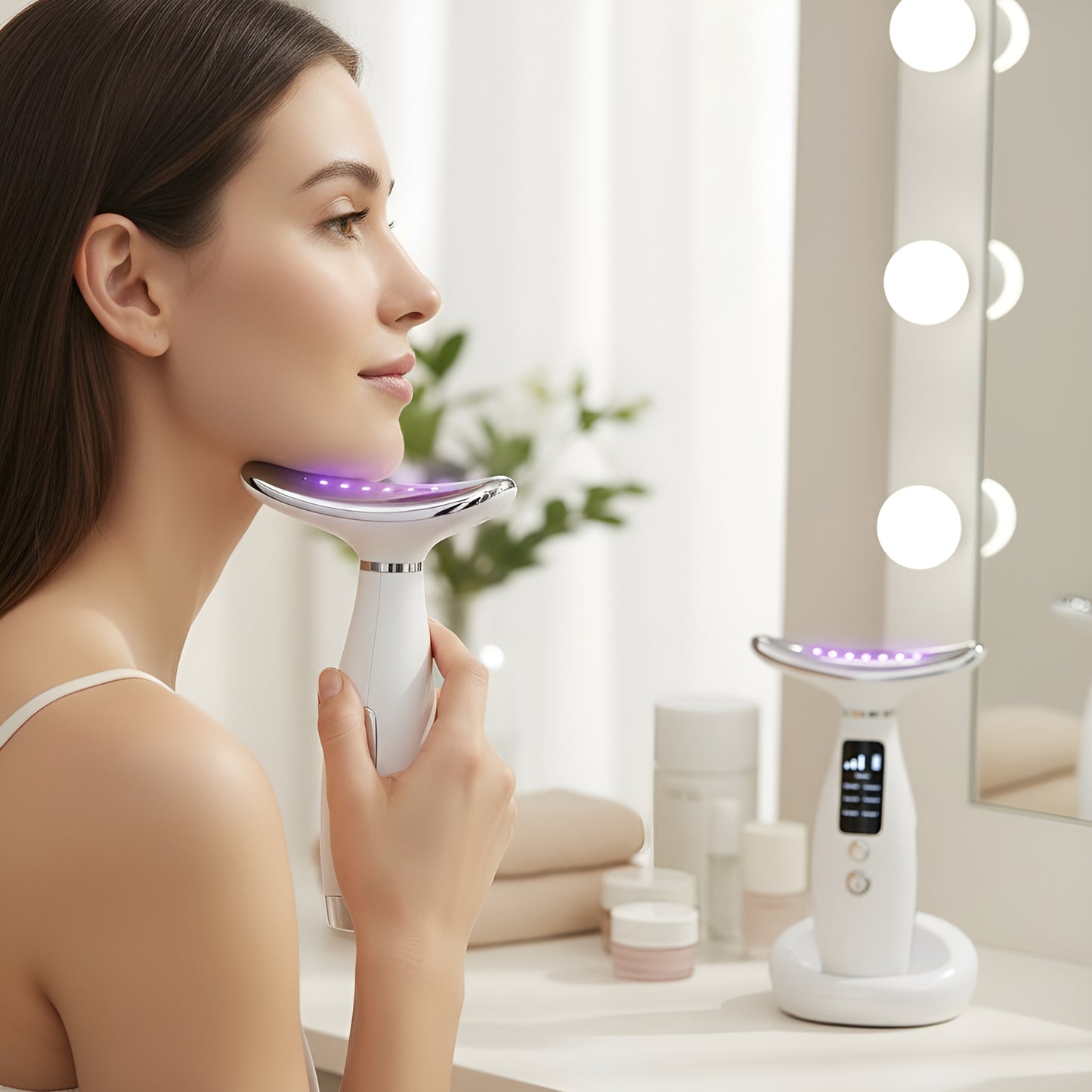 Dispozitiv Facial LED pentru Masaj, Curățare, Lifting și Anti-Aging - Beauty & Face Lifting Device