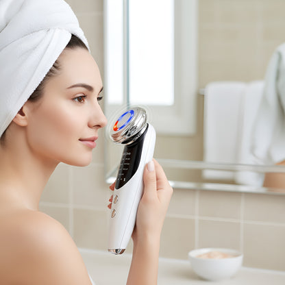 Dispozitiv Facial RF & EMS cu Terapie LED – Lifting, Curățare și Anti-Aging