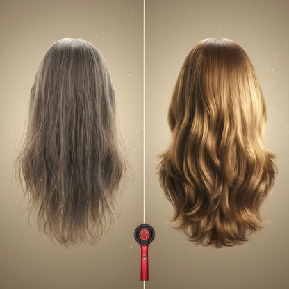 Perie cu Lumină Roșie și Masaj pentru Creșterea Părului – Red Light Therapy Head Massager Brush