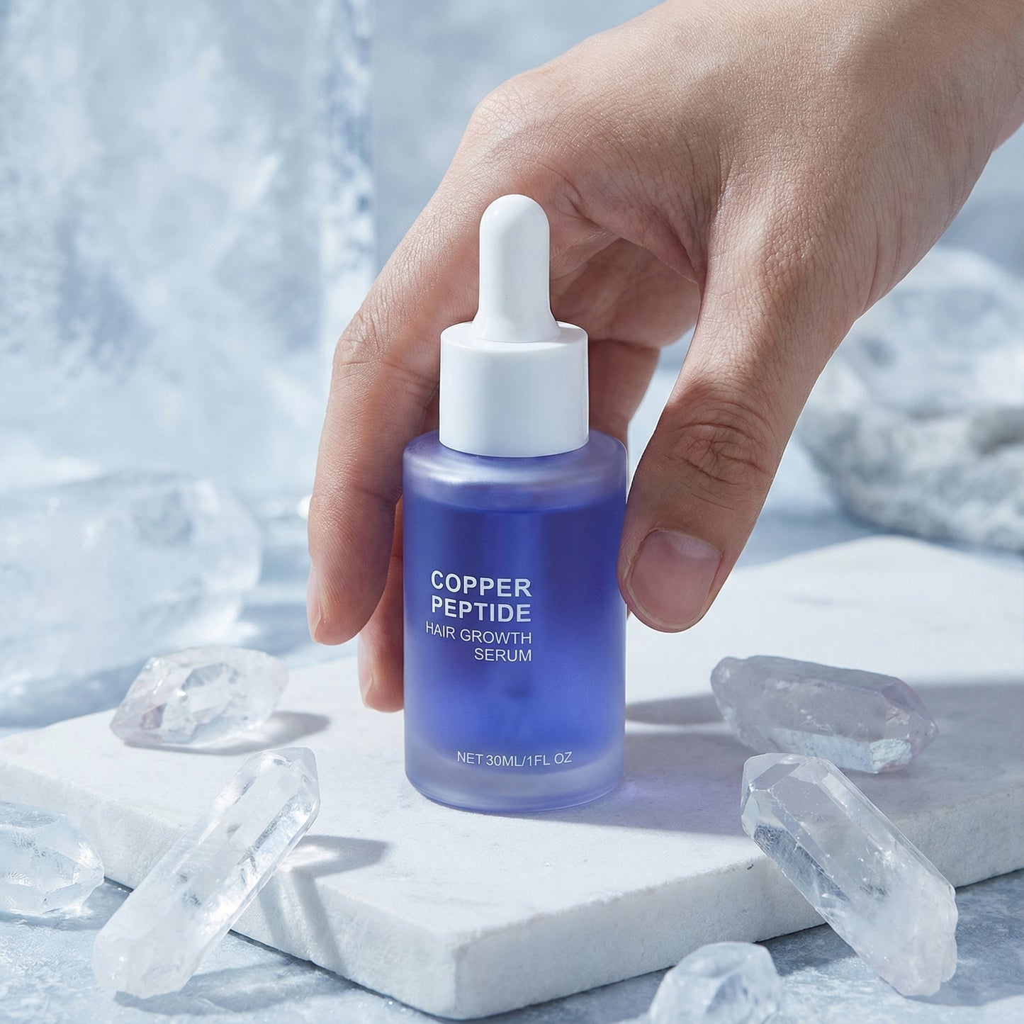 Ser Anti-Cădere cu GHK-Cu pentru Regenerare & Densitate - Copper Peptide Hair Growth Serum